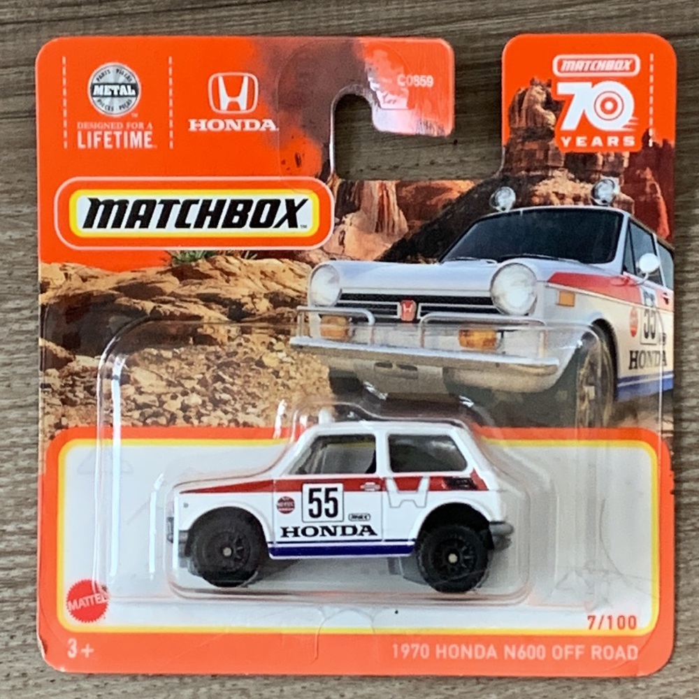 Matchbox Car 1970 White Honda N600 Off Road SUV MBX Adventure 70s Truck MB7 🆕